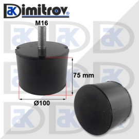 Антивибрационен тампон М16 х Ø 100 х 75 mm